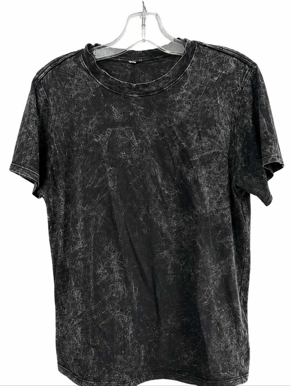 Lululemon Metal Vent Tech Men’s Large Gray Black Acid Wash Workout T-Shirt